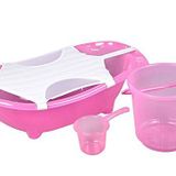 Flipper Bebek Banyo Küvet Seti - 4'lü Bebek Banyo Küveti (açık pembe)