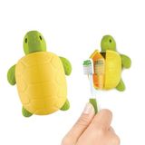 Flipper Fun Animal Kaplumbağa Diş Fırçası Kapağı - Kapaklı Çocuk Diş Fırçası Tutacağı - Banyo için Diş Fırçası Tutucuları - Vantuzlu Diş Fırçası Tutacağı