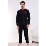 Flkn 7202 Polar Kışlık Erkek Ev Pijama Takımı Uyku Takımı