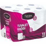 Flodex 12 Rulo 2 Katlı Tuvalet Kağıdı Cilt Dostu ve Yüksek Emicilik Özelliği