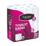 Flodex 32 Rulo Tuvalet Kağıdı 2 Katlı Cilt Dostu Yüksek Emicilik Özelliğiyle - Beyaz