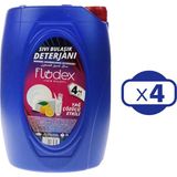 Flodex Elde Yıkama Sıvı Bulaşık Deterjanı limon 4 kg x 4 (16 kg 4'lü Set) - 4 lt