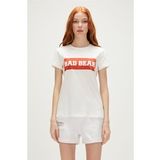 Flog T-Shirt Off-White Beyaz Baskılı Kadın Tişört