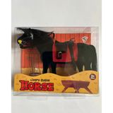 Floklu At Hayvan Oyuncak | Siyah At | Horse Kaliteli Ve Gösterişli At | 14 Cm X 11 Cm
