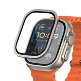 FLOLAB Apple Watch Ultra 3 / Ultra 2 için NanoArmour 49 mm iWatch Ultra 1 Temperli Cam için Yansıma Önleyici Ekran Koruyucu: Ekranı Geliştirin, Kurulumu Kolay, Alüminyum Çerçeve - Orijinal Titanyum