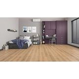Floorpan Sunex Laminat Parke 8mm Derzli Sahra Meşe Fsx07 + 6cm Süpürgelik + 3mm Kapron Takım Kahverengi