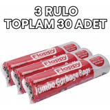 Floppy Endüstriyel Jumbo Boy Çöp Torbası, 3 Paket (Toplam 30 Adet) – 80X110 Cm, 300 Gr, Çift Kaynak, 90 Litre