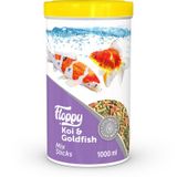 Floppy Koi & Goldfish Mix Koi ve Japon Balıkları İçin 1 lt Akvaryum Çubuk Yemi