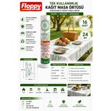 Floppy Tek Kullanımlık Kağıt Masa Örtüsü 100x150 cm 24 Metre 16 Adet