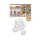 Flora 10 Adet Buzdolabı Kapak Raf Düzenleyici, Mutfak Banyo Çekmece İçi Mini Organizer Kutu 10 Lu Set Şeffaf