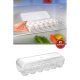 Flora 12 Bölmeli Yumurta Saklama Kabı, Buzdolabı İçi Yumurta Korumalı Kapaklı Yumurta Saklama Kutusu