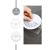 Flora 2 Adet Lavabo Süzgeci, Çevirmeli Kapak Koku Önleyici Mutfak Banyo Küvet Gider Tapası 2’li Set Beyaz