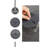 Flora 2 Adet Lavabo Süzgeci, Çevirmeli Kapak Koku Önleyici Mutfak Banyo Küvet Gider Tapası 2’li Set Füme