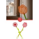 Flora 2 Adet Vur Tut Sineklik F151, Esnek Dayanıklı Sinek Böcek Haşere Kovucu Raketi Gül Papatya 2’li Set - Renkli - Cm