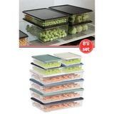 Flora 8'Li Buzdolabı Düzenleyici Set, Buzluk Derin Dondurucu Buzdolabı Saklama Kabı 4X(1100,2200Ml)