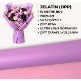 Flora Ambalaj Lüks Pembe-Lila Çiçek Buketi Ambalaj Kağıdı Rulo 70 cm x 10 Metre - Su Geçirmez Çiçekçi Ve Hediye Paketleme Ambalajı