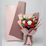 Flora Ambalaj Su Geçirmez Mauve & Bej Çift Taraflı Çiçek Buketi Ambalaj Kağıdı 54,5x54,5 cm - Premium Çiçekçi Buket Ve Hediye Paketleme Ambalajı (20 Adet)
