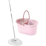 Flora Balerina Galvaniz Saplı Pudra Pembe Temizlik Seti