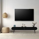 Flora Dia Tv Ünitesi | Dekoratif Tv Ünitesi | Tv Sehpası | Tv Konsolu | Beyaz Siyah