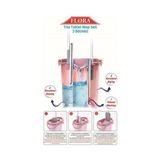 Flora F404 Trio Tablet Mikrofiber Mop Seti 3 Bölmeli Ergonomik Tasarım İle Kolay Temizlik - Pembe - standart