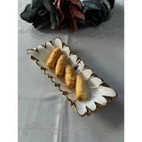 Flora Gold Dikdörtgen Sunum Tabak 32 cm - 1 Adet