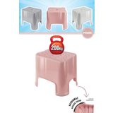 Flora Herkül Banyo Taburesi, Kaydırmaz Kauçuk Tabanlı 200 kg Taşıma Kapasiteli Lüks Tabure - Pembe