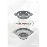 Flora Katlanabilir Yuvarlak Süzgeç 1,8 Litre Gri - Renk - Açık Gri