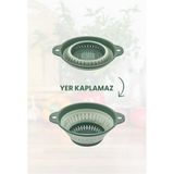 Flora Katlanabilir Yuvarlak Süzgeç 1,8 Litre Yeşil - Renk - Açık Yeşil