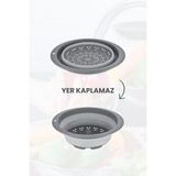 Flora Katlanabilir Yuvarlak Süzgeç 6,5 Litre Gri - Renk - Açık Gri
