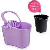 Flora Kirli Su Hazneli Temizlik Kovası F059 - Lila