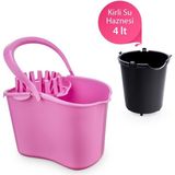 Flora Kirli Su Hazneli Temizlik Kovası F059 - Pembe