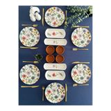 Flora Model 6 Kişilik 14 Parça Kahvaltı Takımı (Kahve)