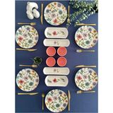Flora Model 6 Kişilik 14 Parça Kahvaltı Takımı (Pembe)