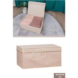 Flora Mukavva Destekli Baza Kutu Hurç, Yatak Kanepe Baza Altı Sıvı Geçirmez Düzenleyici 1 Adet Bej - 50 x 40 x 19 cm