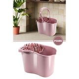 Flora Sıkmalı Temizlik Kovası 15 litre, Standart Sıkmalı Yer Zemin Temizlik Mop Kovası Pembe