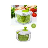 Flora Süzgeçli Manuel Salata Kurutucu 4,2 Litre, Sebze Meyve Marul Kıvırcık Yıkama Ve Süzme Sepeti Beyaz - Yeşil