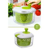 Flora Süzgeçli Manuel Salata Kurutucu 4,2 Litre, Sebze Meyve Marul Kıvırcık Yıkama Ve Süzme Sepeti