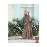 FLORA TEKSTİL 2Lİ TAKIM KALİTELİ TESETTÜR ÇARŞAF ELBİSE -ELBİSE VE SUFLE CRF011125