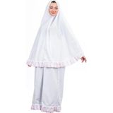 Flora Tekstil Dantelli Kadın Namaz Elbisesi - Iki Parça Poplin Kumaş Mevsimlik Terletmeyen - Rahat Kalıp - Mint Yeşili - Standart