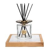 Flora Wawe Yuvarlak Cam 500 ml Çubuklu Oda Kokusu - Amber Vanilya