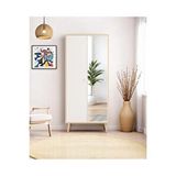Floradesign Aden Aynalı Gardırop / Elbise Dolabı / İki Kapaklı Gardırop Meşe