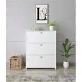 Floradesign Ayakabı Dolabı Ayakkabilik - Çok Amaçli Dolap 3 Kapaklı Ayakkabı Dolabı Beyaz