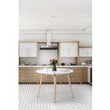 FLORADESİGN Bistro 80 Cm / Yuvarlak Mutfak Masası / Yuvarlak Yemek Masası / Beyaz