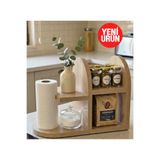 FLORADESİGN Bonn Tezgah Üstü Raf %100 MDF / Tezgah Üstü Düzenleyici/ Dekoratif Mutfak Rafı /Baharatlık