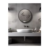 FLORADESİGN Fulya Aynalı Banyo Dolabı | Aynalı Dolap | Lavabo Üstü Dolap - 60cm Siyah