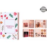 Floraglow 4 Katlı Profesyonel Kitap/ Albüm Şeklinde Makyaj Paleti Seti