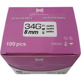 Floraison Medikal Mezoterapi Iğne Ucu 34G 8 mm 100 Adet / Kutu