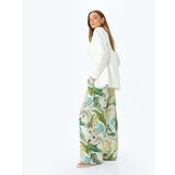 Floral Desenli Cepli Geniş Paça Viskon Pantolon