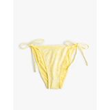 Floral Dokulu Yanları İpli Bikini Altı
