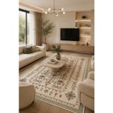 Floral Elegance Desen Baskılı Kaymaz Yıkanabilir Salon Oturma Odası Mutfak Balkon Halısı Yolluk